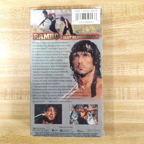 Rambo First Blood Part 2 VHS 1985 Stallone George Cosmatos Action Cult Artisan - Picture 5 of 10